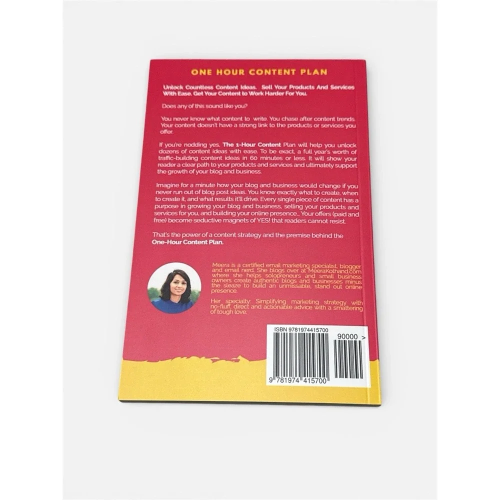 One Hour Content Plan : The Solopreneur's Guide to a Year's Worth Of Content